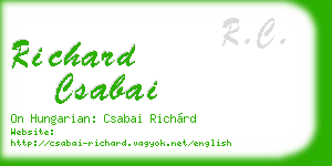 richard csabai business card